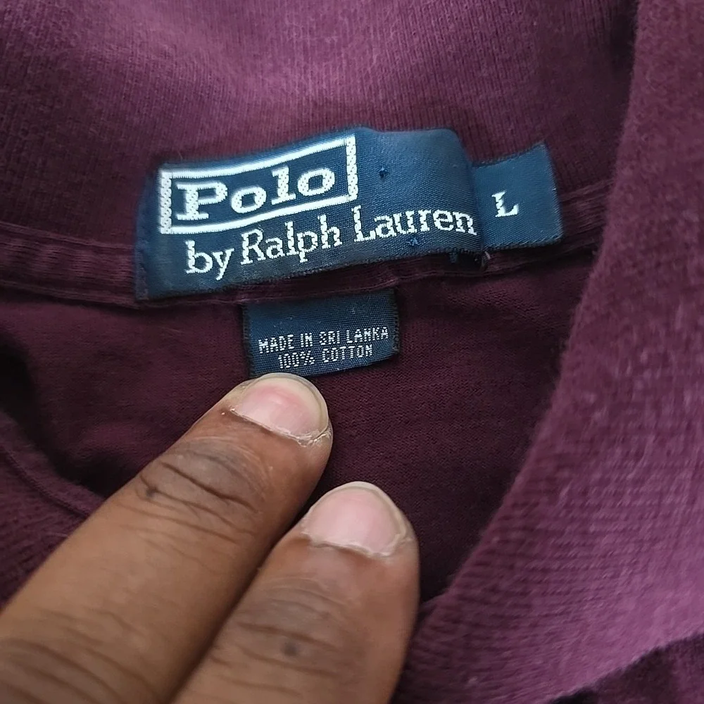 Polo Ralph Lauren Shirt Mens‎ Large Maroon Short Sleeve Classic Fit Pullover